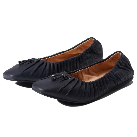 Coach Women’s Navy Blue Eleanor Ballet Flats Size 7.5B NIB $150 Retail - Picture 1 of 6